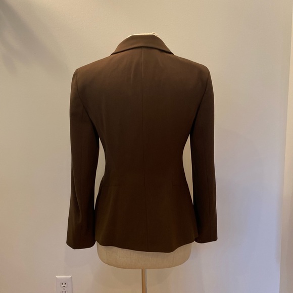 Jaeger Womens Luxurious Olive Green Wool Blazer / Size 8 / Stretch - Picture 6 of 10